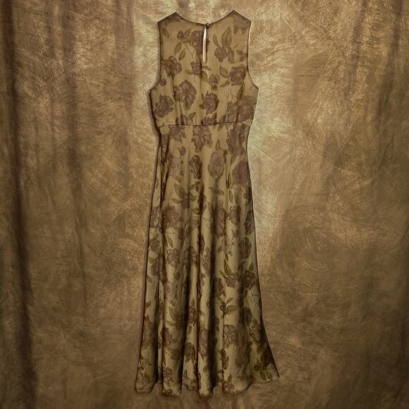 Ann Taylor Vintage 90s Floral Sleeveless Maxi Dress Empire Waist Fair Grunge Y2K - Picture 2 of 9